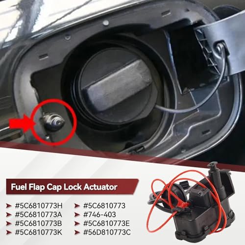 Cerradura motor combustible 5C6810773A para VW Passat B7 mecanismo tapa depósito 2