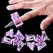 VNC 10 PCS Nail Tips Clip Purple Color for Quick Building Polygel Nail Forms, Polygel Nail Extension Forms, UV LED Builder Clamps, DIY Manicure Nail Art Tool