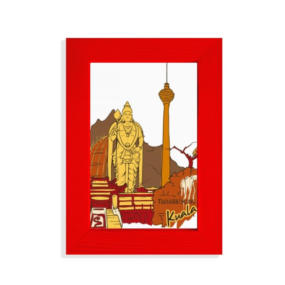 Cadre photo aquarelle Malaisie rouge : illuminez un mur blanc terne sans effort