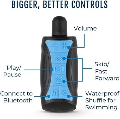 H2O Audio Stream 3 PRO and Surge S+ Earbuds - Multi-Sport Waterproof Music Player & Ear Headphones - Bluetooth for Above Ground, MP3 for Swimming- Playlist+ App Included - Blue - Image 5