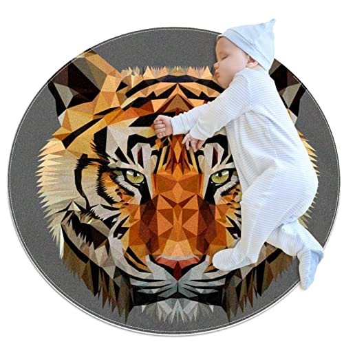 Tapis tête de tigre pour réchauffer le sol du salon