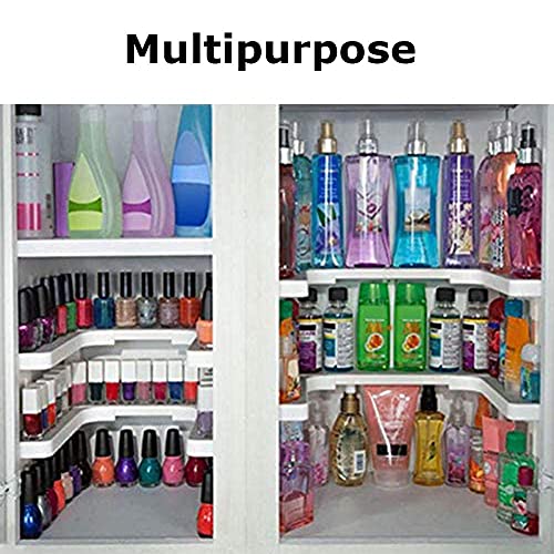 Spice Shelf for Kitchen, Expandable Seasoning Organizer for Cabinets, Stackable Cabinet Shelves, Spice Rack Tiered Organizer Shelf for Cupboard Pantry Medicine Storage