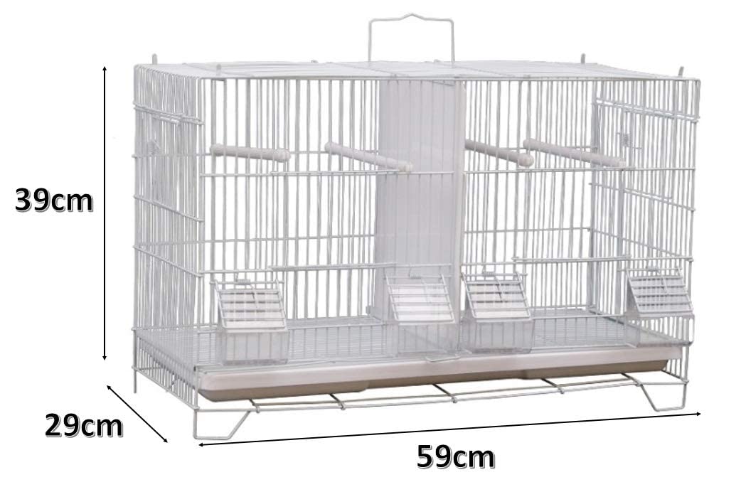 仕切り付き鳥かご　多頭飼い用バードゲージ Amazon | 鳥かご バードゲージ 仕切り 付き 鳥小屋 大型 複数飼い