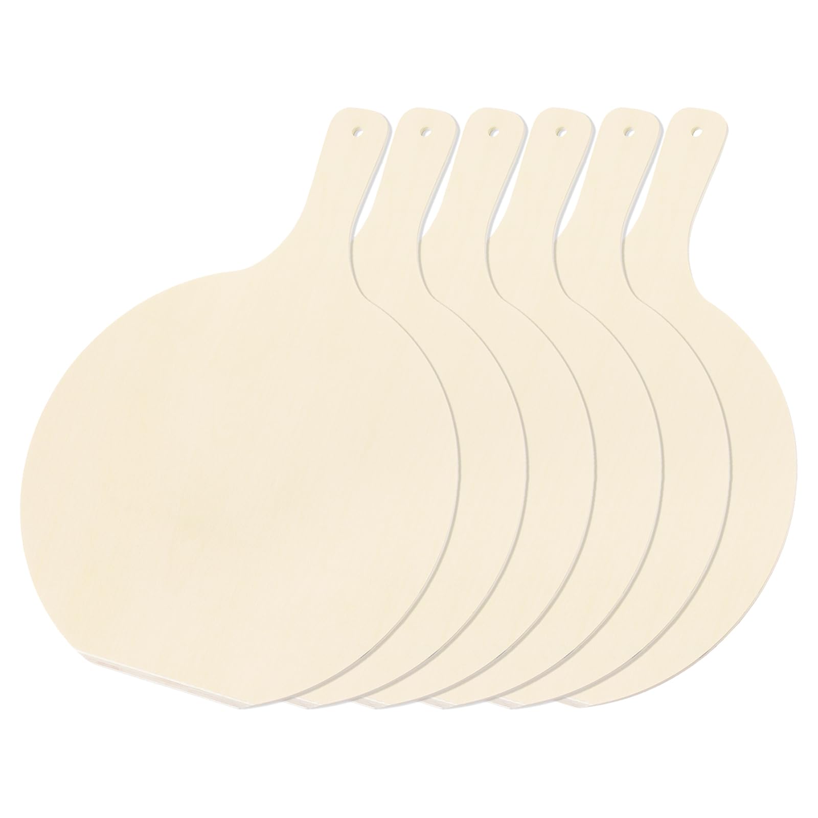 QUARKZMAN Pizzabrett Holz Pizzaschieber Birke Runder Pizzaschaufel Griff
