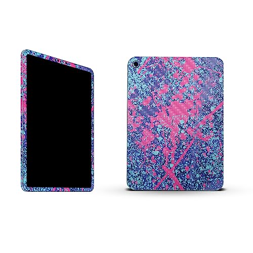 Image of MightySkins Carbon Fiber Skin Compatible with Apple iPad 10.9 inch 10th Gen (2022) Full Wrap Kit - Vibrant Splatter | Protective, Durable Textured Carbon Fiber Finish | Easy to Apply | Made in The USA