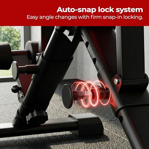 Image of Lifelong Strong Adjustable Foldable Gym Bench 3-in-1 Incline, Decline & Flat Weight Bench | Gym Equipment for Home Workout | Gym Bench for Dumbbell & Bench Press | 250 kg Capacity with Resistance Rope