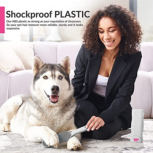 Pet Hair Remover For Couch Furniture Clothing Car Seat Carpet Pet Bed Fur Lint Brush Fur Remover Fur Lint Removal Dog Hair Remover Cat Hair Remover Double-Sided Brush Self-Cleaning Base (New Grey) #TOP4