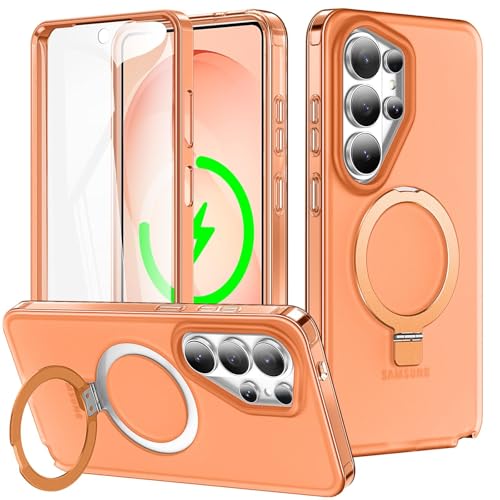 Coque Samsung Galaxy S26 silicone orange rigide protection appareil photo antichoc