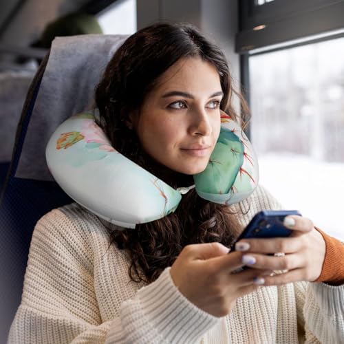 Almohada de viaje con espuma viscoelástica y funda negra miniatura 6