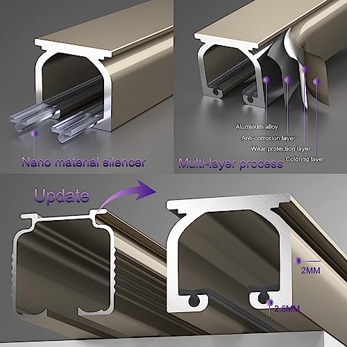 Cloison de plafond ajustable avec rails et barres de fixation blanches - 3