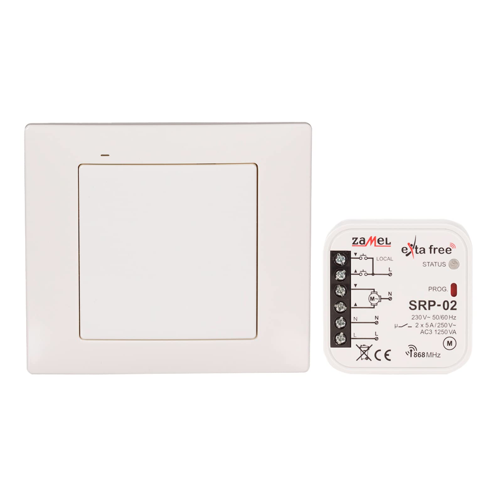 EXTA FREE Steuerungsset Set Für Kabellose Steuerung Rollladensteuerung Rollläden Markisen Tore Drahtlos Smart Home Funkfernbedienungsschalter RZB-03