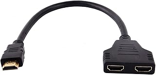 Divisor de cabo HDMI, use amplamente 1080P macho para cabo divisor HDMI fêmea HDMI duplo para TV HD