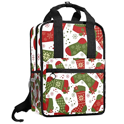 Sac à dos pour garçons avec motif dessin animé de Noël et bretelles réglables taille unique