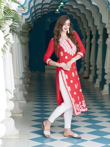 Image of ANNI DESIGNER Cotton Blend Women Regular Kurti