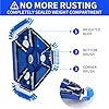 JSPJSP Upgraded Swimming Pool Vacuum Head, Heavy-Duty Swimming Pool Vacuum Head with Side Brush and Universal rotatable Hose Adapter, Weighted Triangular Vacuum Head