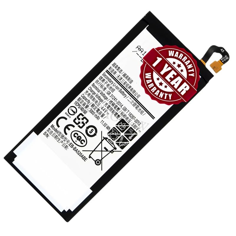 Image of Original EB-BA520ABE Battery Compatible for Samsung Galaxy A5 (2017) (SM-A520F) - (3000mAh) - 1 Year Warranty BC46