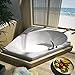 Spa World Venzi Vz6060var Stella Corner Air Jetted Bathtub, 60x60, Center Drain, White