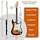 3rd Avenue XF Full Size 4/4 E-Gitarre Ultimate Kit Mit 10-W-Verstärker, Digitalem Stimmgerät, Kabel, Ständer, Gigbag, Gurt, Ersatzsaiten, Plektren, Kapodaster - Sunburst
