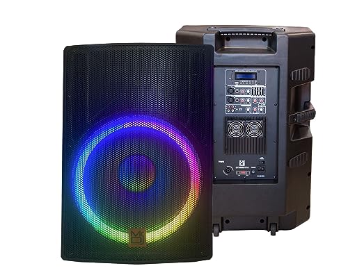MR DJ SYNERGY18 18" 5500W 2-Way Powered Active Speaker 8 Ohm Stage Bluetooth Audio Speaker