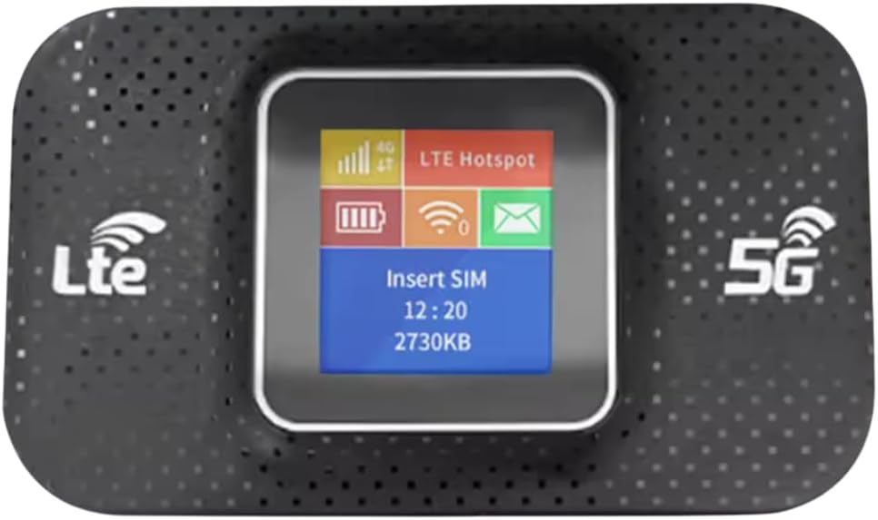 5G Portable WiFi Router | 150Mbps Wireless SIM Slot Router with 3000mAh Battery | High-Speed 5G LTE WiFi Modem for Mobile, Laptop, Tablet | Portable WiFi with Color Screen & Plug Play Design