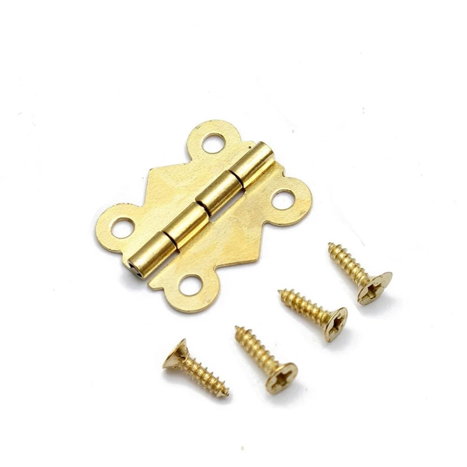 YMUGUEGH 10pcs Mini Door Hinges Cabinet Drawer Box Decorate Hinge For Furniture Hardware(Bronze-20x17mm-10pcs)