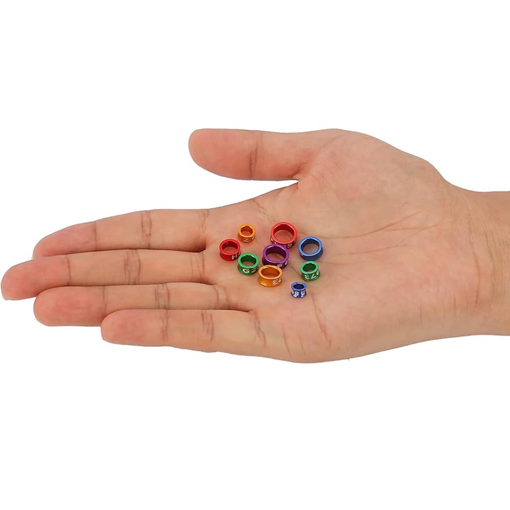 Colore Misto, Anello per Gamba di Piccione in Alluminio, numerato Casualmente, Fascia di identificazione dell'anello per Gamba di Piccione (4-8 mm) 200pz Mixed colors5.0mm