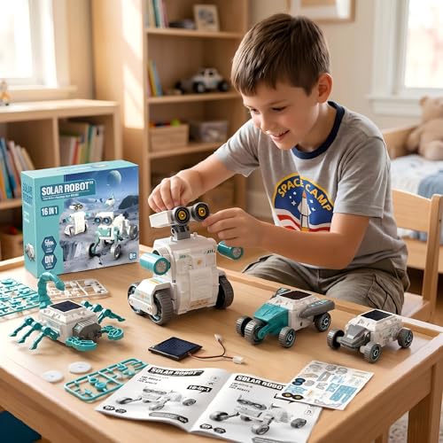 16-in-1 Solar Robot Kid, 190 Pcs STEM Educational Toy for Age 8+ - Image 3