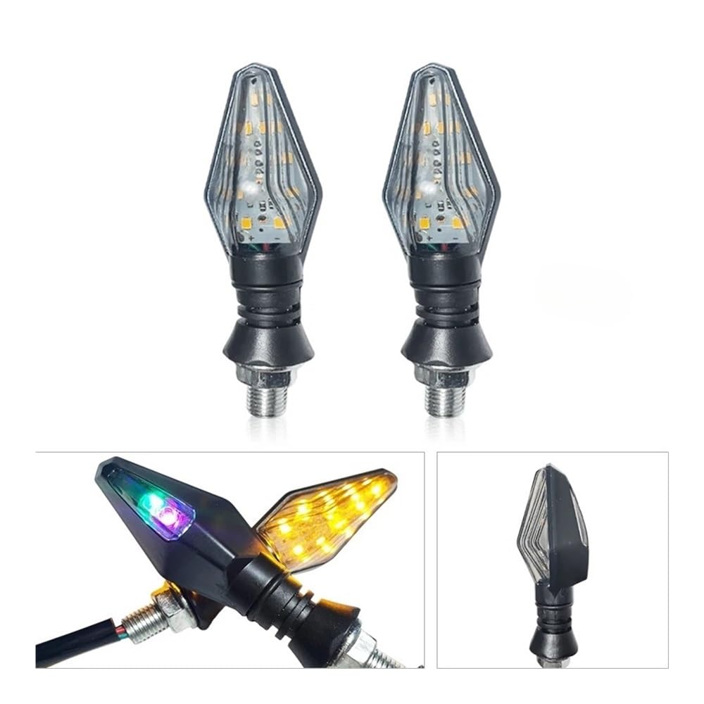 Indicatore direzione moto per motocicletta, colorati, ambra, 10 mm, 12