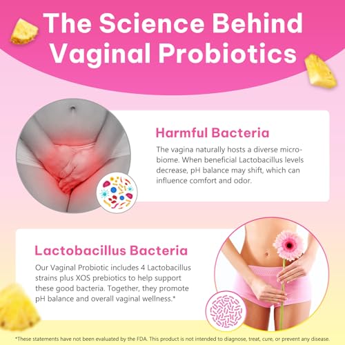 Image of 2 Pack Vaginal Probiotics Gummies for Feminine PH Balance, Vaginal Hydrating, Promoting Vaginal Flora Health, Fresh Odor with Prebiotics & Lactobacillus Probiotic, Hawaiian Pineapple, Plant Based