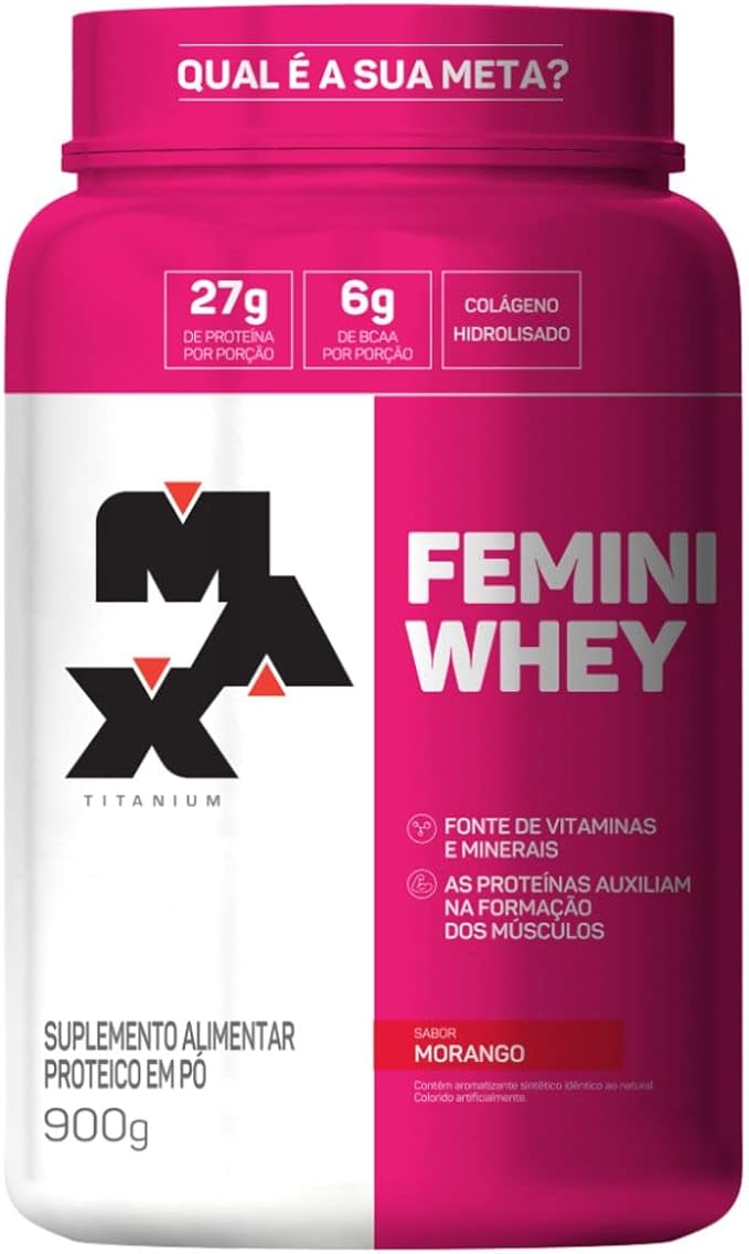 Max Titanium Femini Whey 900G Morango