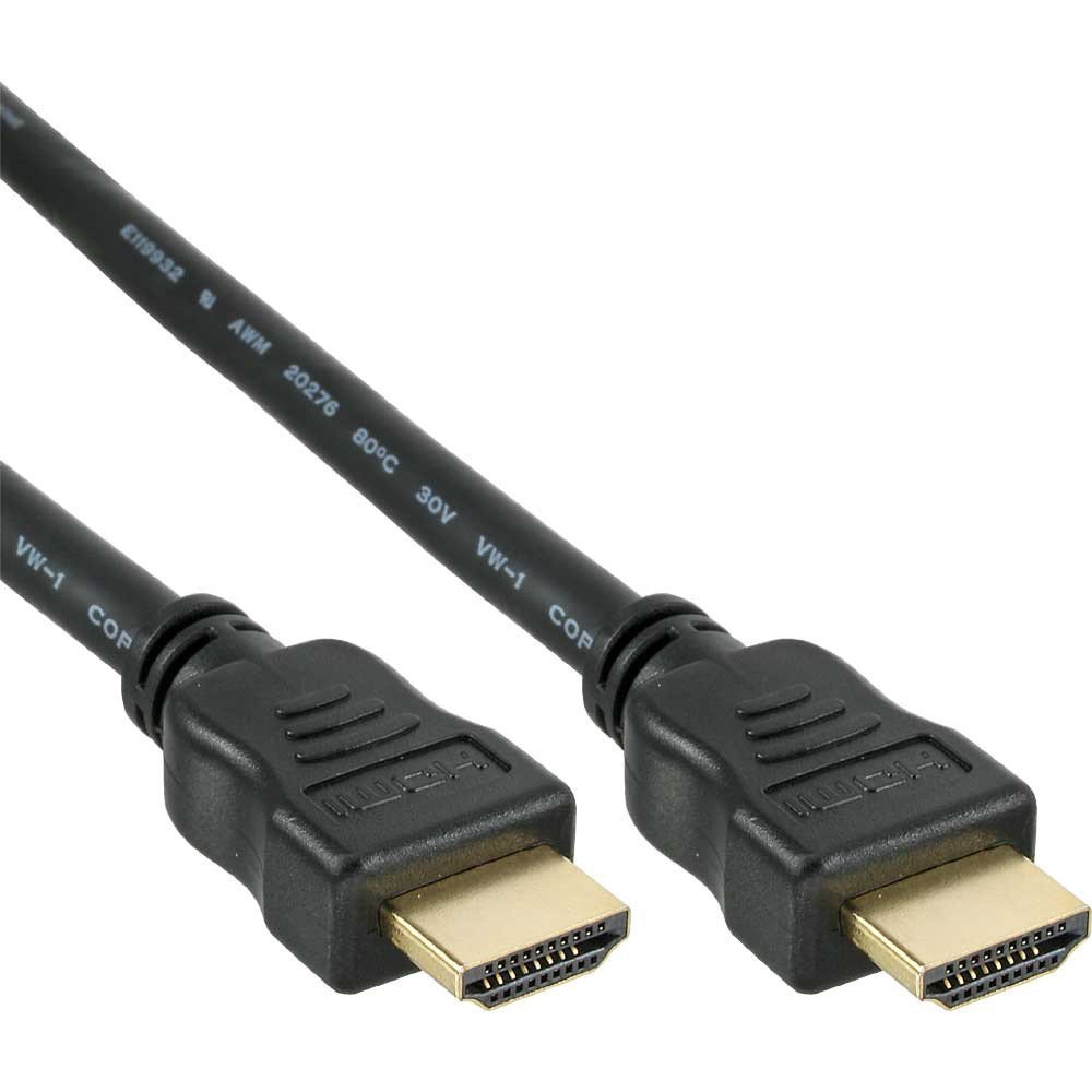 Cable HDMI de 0,5 metros negro InLine para conectar portátiles a monitores 4