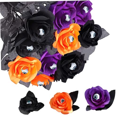 Decoración del Hogar con Ramos de Flores Artificiales de Halloween de Seda 7