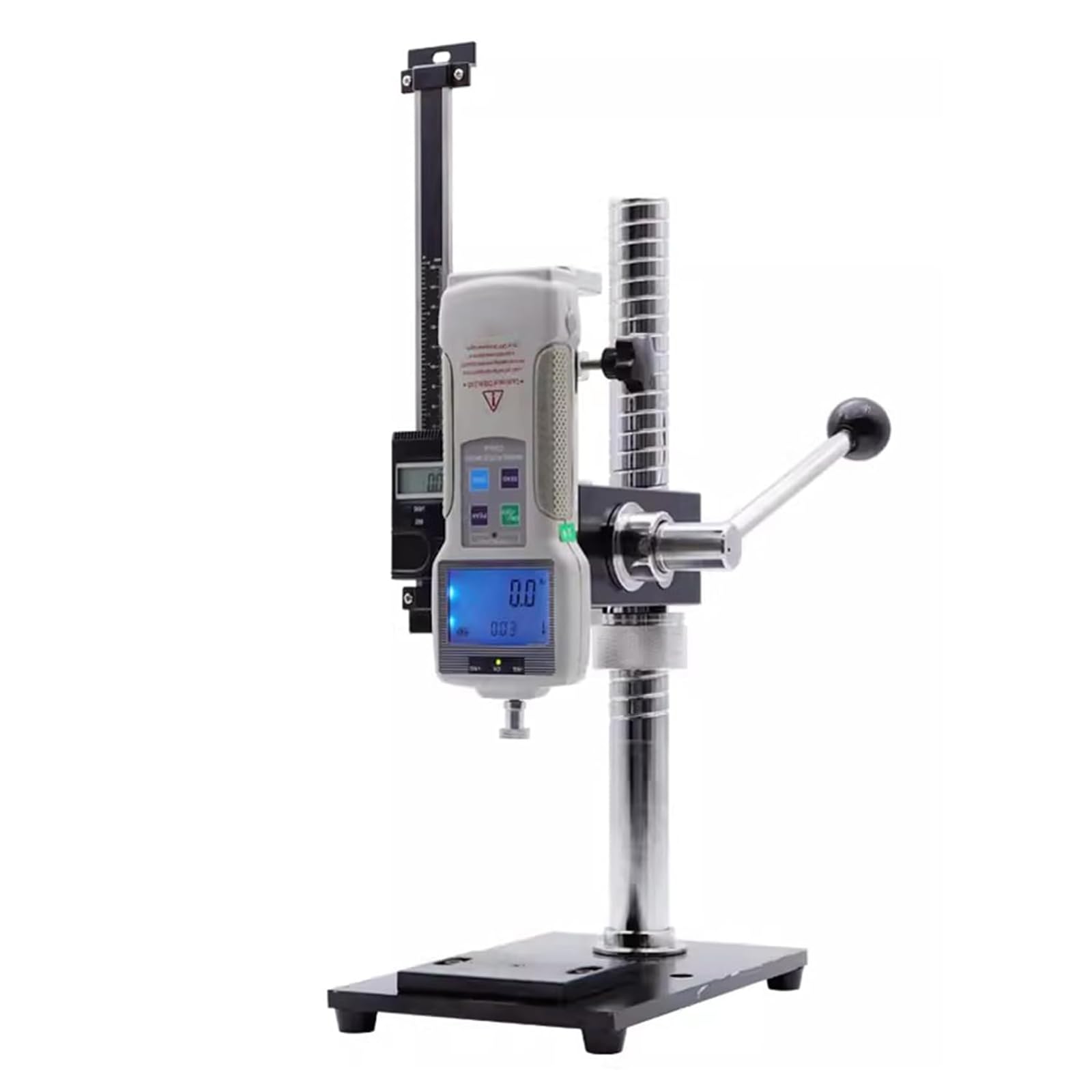 Dinamometro digitale 500N con banco di prova push-pull manuale - Corsa 75 mm for prove di forza di carico di trazione e compressione