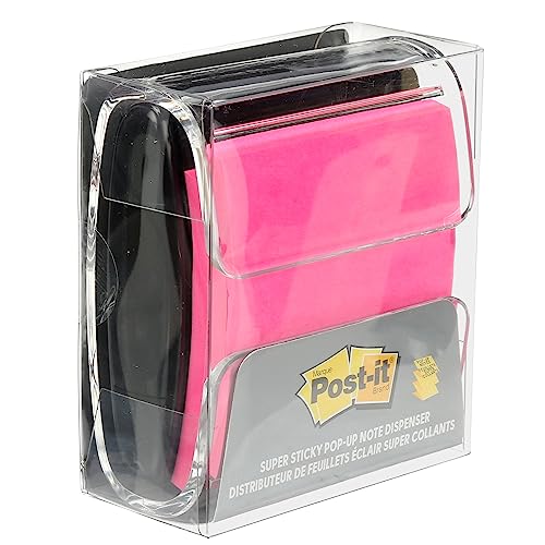 Post-It Pop-up Notes Dispenser, 3x3 in, Black Base Clear Top, Pack Includes a 45-Sheet Pad (WD-330-BK) (Pack of 6) - image 6