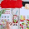 Winlyn 24 Sets Christmas Craft Kits Winter Crafts DIY Christmas Santa Ornaments Decorations Arts Sets Foam Santa Christmas Stickers for Kids Holiday Festive Home Classroom Activities Party Favors #3