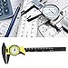 6 Inch Vernier Dial Caliper, 0-150mm Plastic Dial Caliper Vernier Caliper DIY Tools 0.1mm Read Value Imperial Standard(Yellow (English))