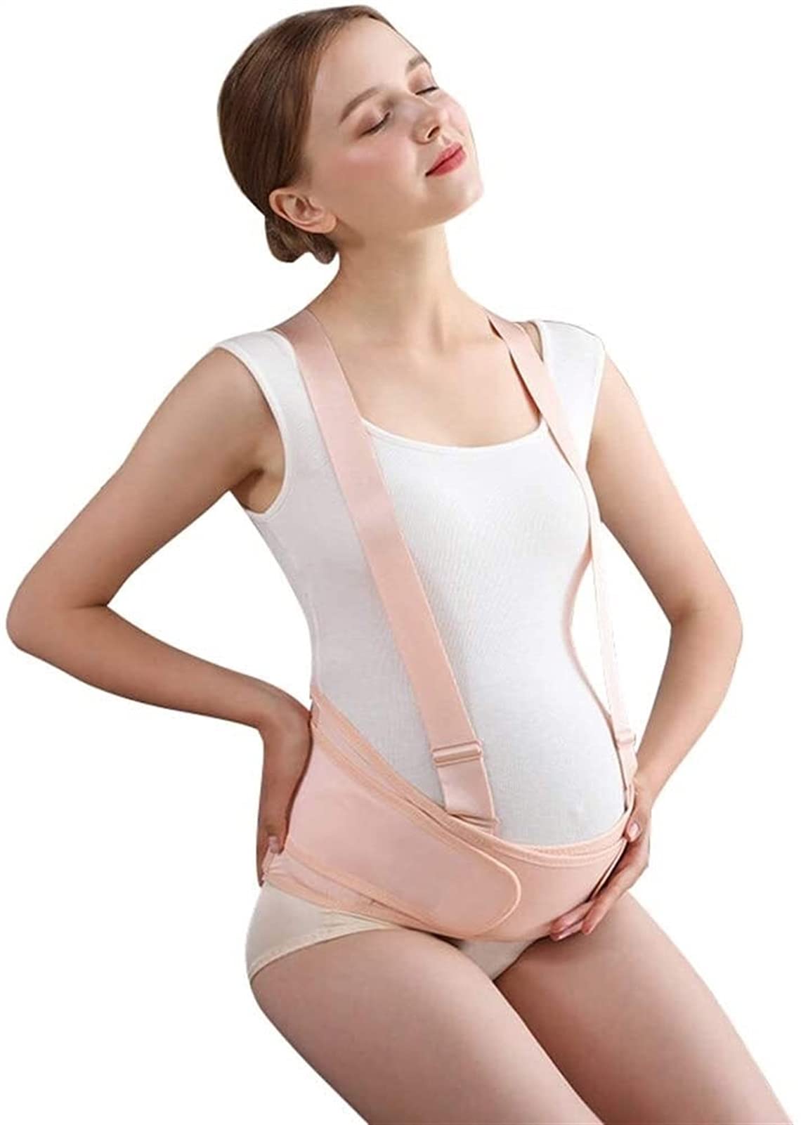 Mutterschaftsgürtel - Schwangerschaftsbauchband Beckendruckentlastend, Bauchband für die Schwangerschaft Stützgürtel Rückenstützschutz Herniengürtel (Color : Beige, Size : Medium) (Beige XL)
