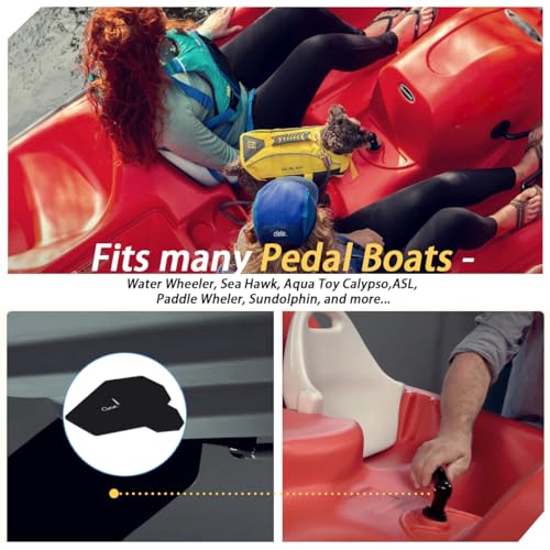 XTPTFABS Water Paddle Boat Rudder Kit Compatible with Many 3 or 5 Seater Pedal Boats-Fits Aquatoy,Harbor Water Craft,Johnson Outdoors,ASL and More - Thumbnail 3