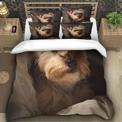 Housse de Couette Chien 3D Art Premium en Microfibre Inaltérable - 5