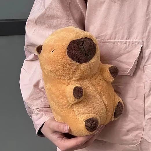 Image of Capybara Soft Toy for Baby Girl Small Teddy Bear Plush Toys Kids Cuddly Capy bara Stuffed Animal plushie & Huggable Gifts Toys Toddlers Boys & Girls 30cm