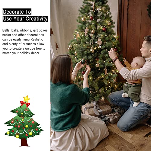HOXHA Christmas Tree 6Ft 1000 Tips Premium Spruce Holiday Artificial Tree Easy Assembly Include Foldable Stand for Indoor Home, Office, Party Decoration by HOXHA - Image 3