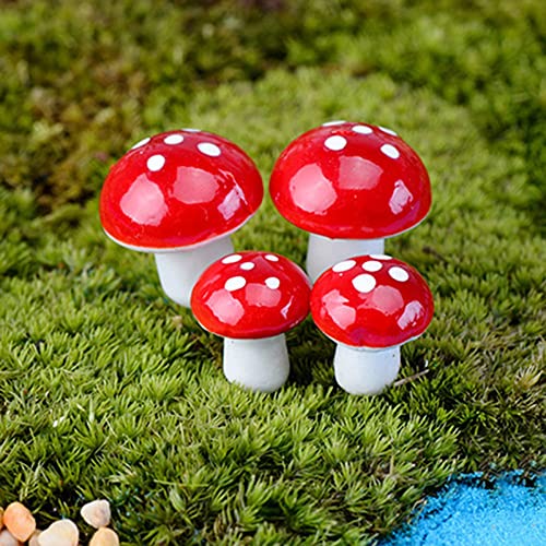 Curfair Artificial Plant Fake Flower Exquisite 20 Pcs Miniature Mushroom Craft Garden Pot Ornament Gardening Diy Mini Decor For Home-A #TOP3