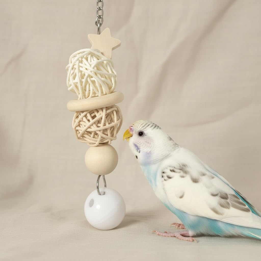 Amazon | インコ かじりおもちゃ 約15cm 日本製 天然木 セキセイインコ