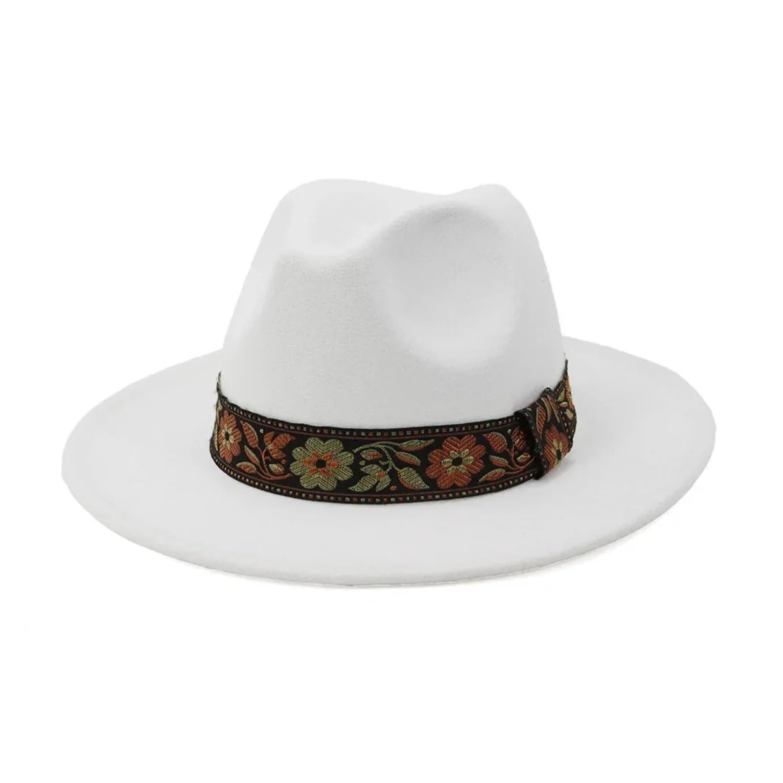 Sombrero Fedora Hombre Mujeres Hombres Lana Fedora Sombrero Invierno Otoño ala Ancha Jazz Sombrero Gorra Vintage Trilby