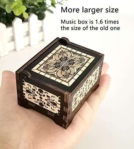 Micteney The Lord of the Rings Music box Hand Crank Antique Carved Wooden music box,Play the Lord of the Rings theme song (Lord of the Rings)