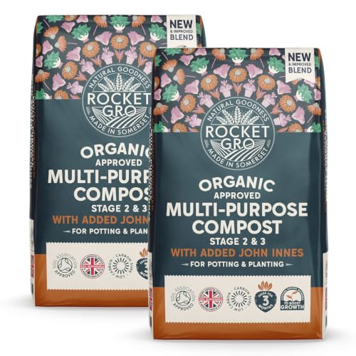Image of RocketGro - Multi-Purpose Compost Peat Free with added John Innes - 2 x 40L Bundle - Save 25% - Chemical-Free, Nutrient-Rich Superfood Feed -Ideal for Pots, Planters, and Seedlings