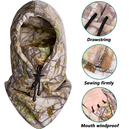 image for Watayo 2 Pcs Hunting Face Mask for Cold Weather- Winter Camouflage Bal