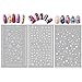 TailaiMei Nail Decals Stickers, 1600+ Pcs Self-Adhesive Tips DIY Nail Art Design Stencil (12 Large Sheets)