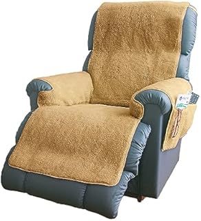 easylife lifestyle solutions Fleece Recliner Chair Cover | Protects Recliners from Spills And Stains | Slip-Resistant Backing, Elasticated Straps To Hold In Position - Chair Covers For Armchairs