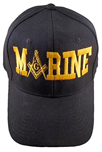 Buy Caps and Hats Marines Masonic Baseball Cap Mason Hat Mens One Size (Black)